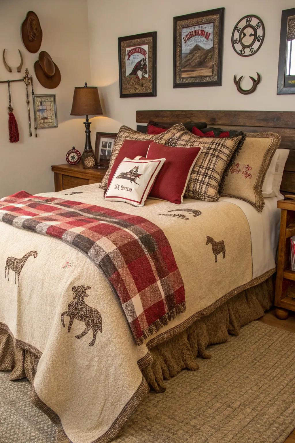 Throw pillows add texture and warmth.