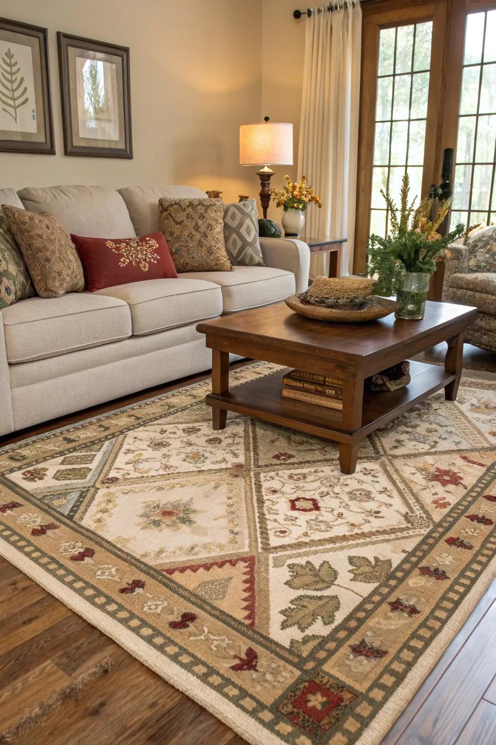 Versatile rugs adapt to any room.