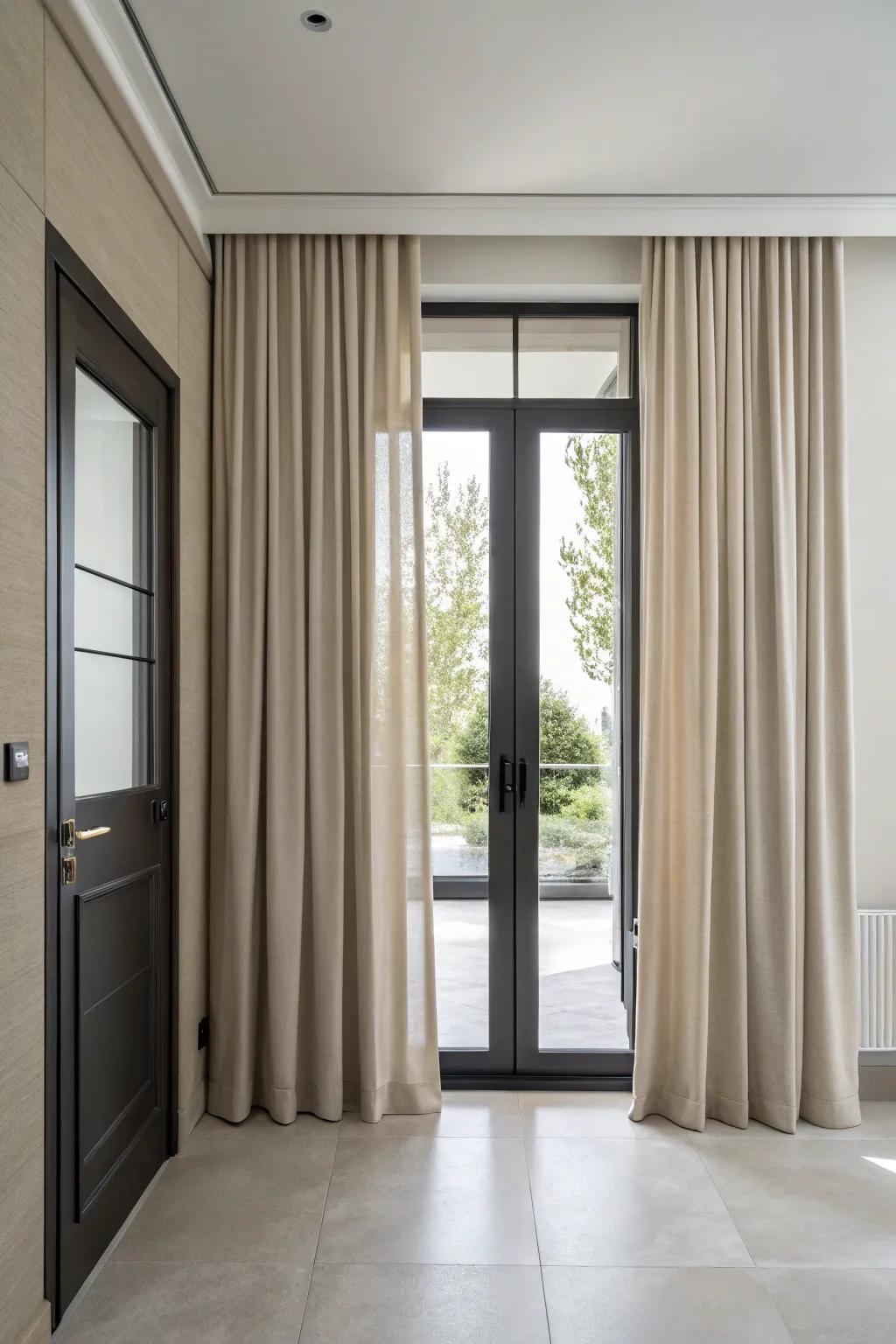 Achieve a clean, modern look with minimalist curtains.