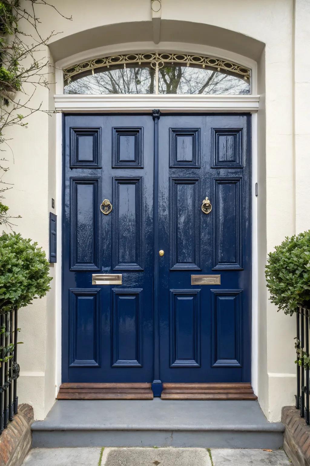 Make a statement with bold door colors that captivate.