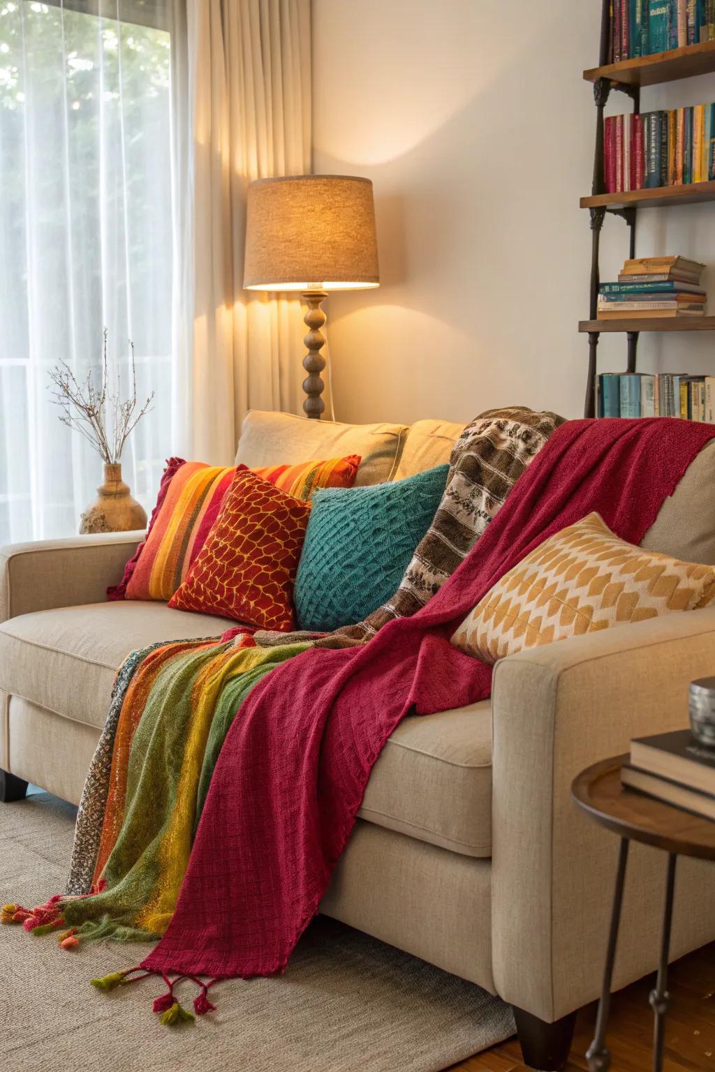 Soft textiles enhance comfort and style.