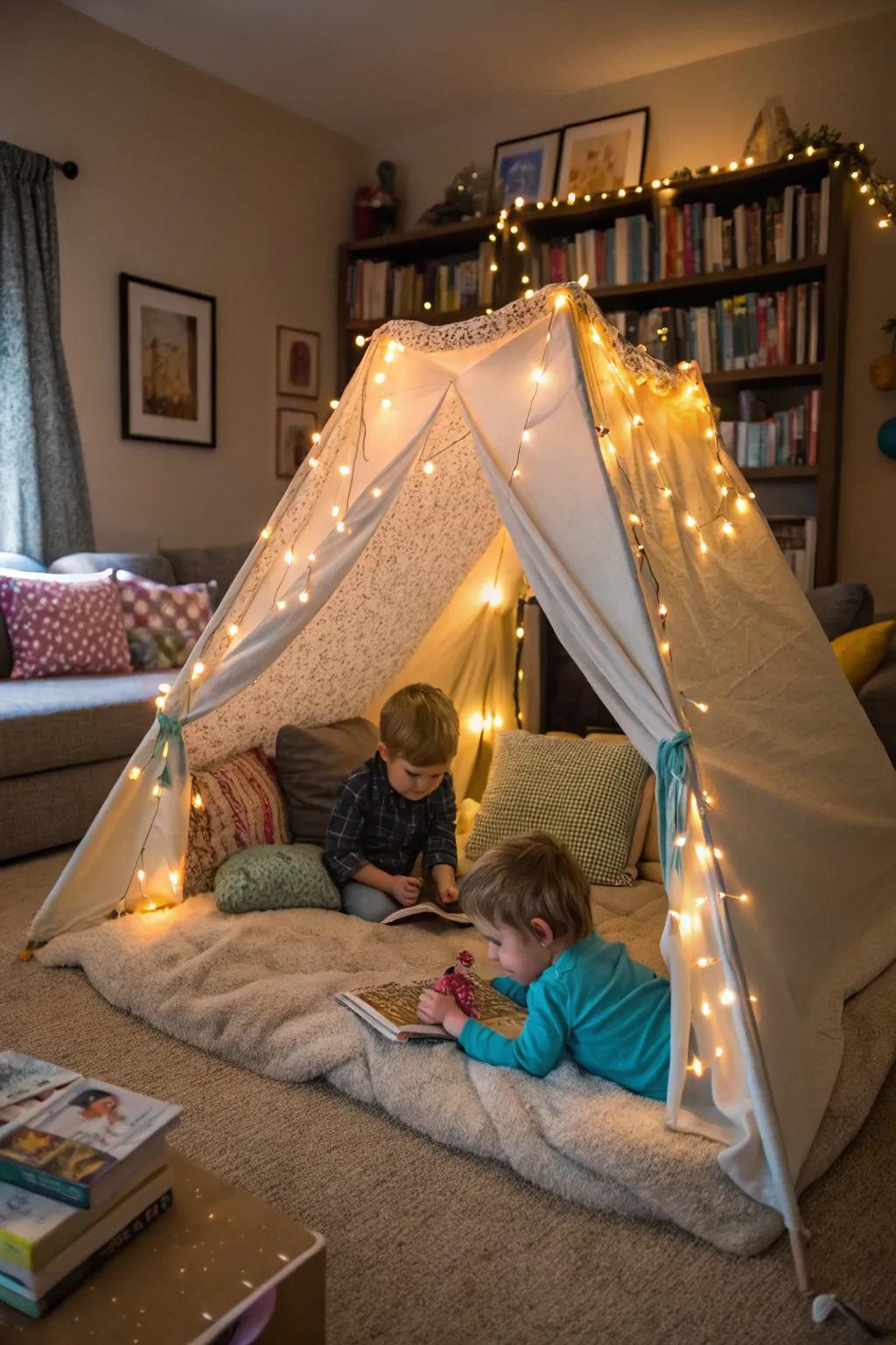 Indoor camping brings the great outdoors into your living space.