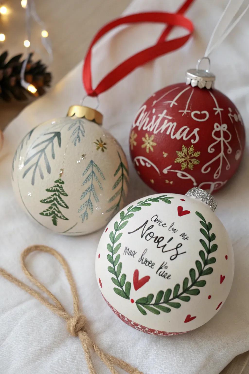 Add a personal touch to your tree with handmade ornaments.