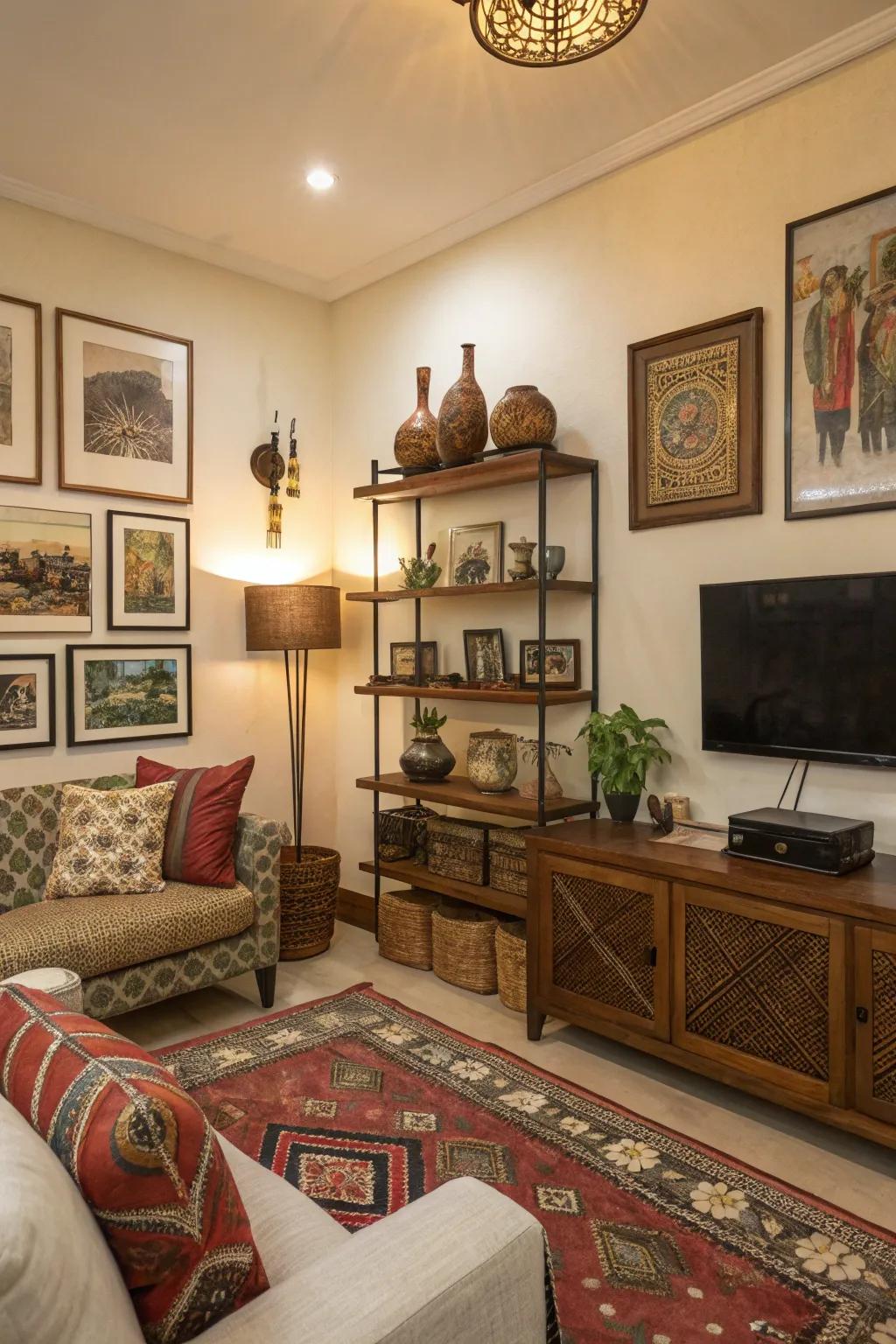 Mindful decorative elements enhance room energy.