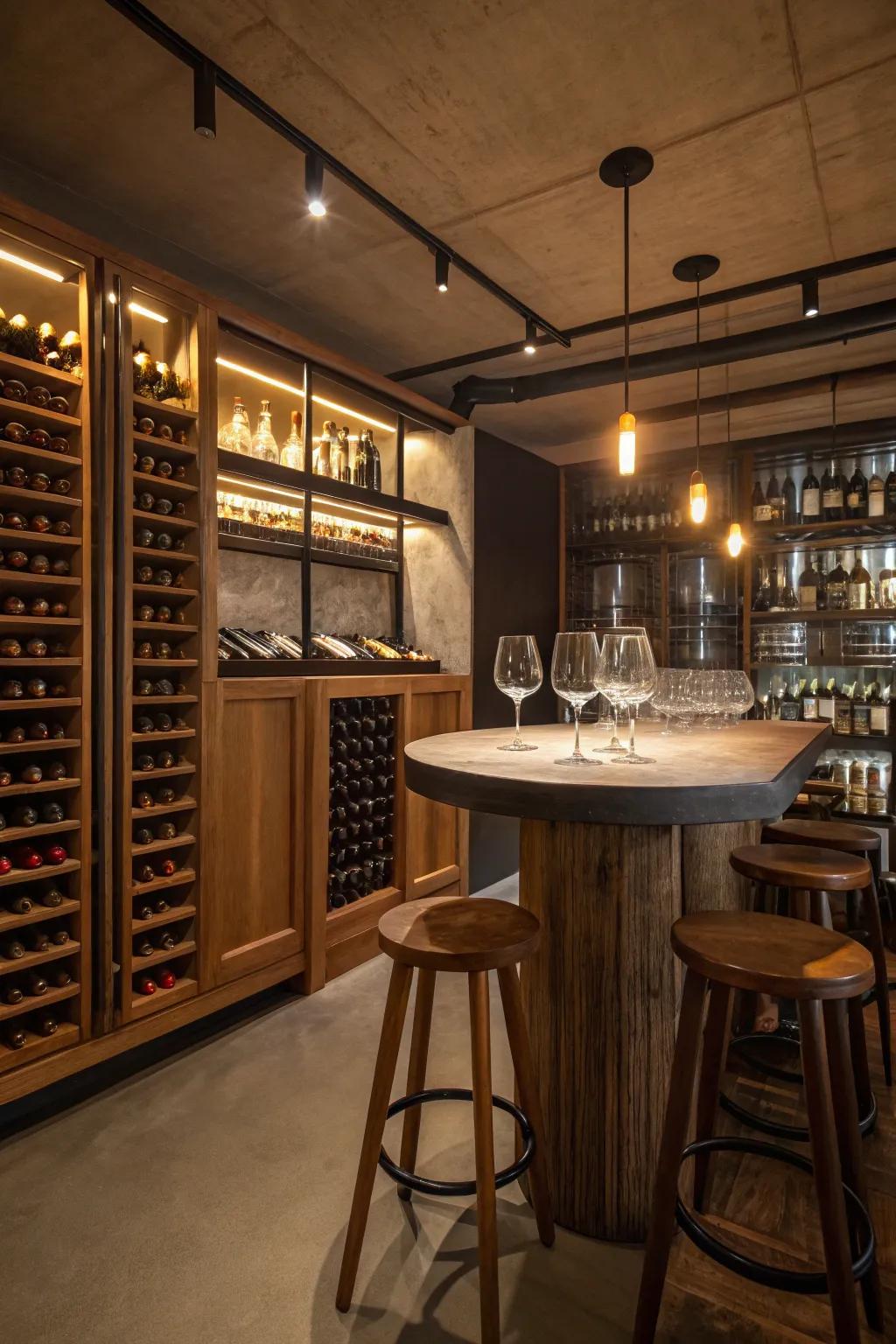 Indulge in a wine cellar wonder right in your basement.