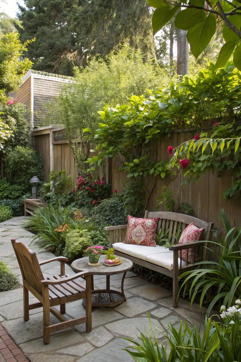 Enhance privacy and beauty with lush green borders.