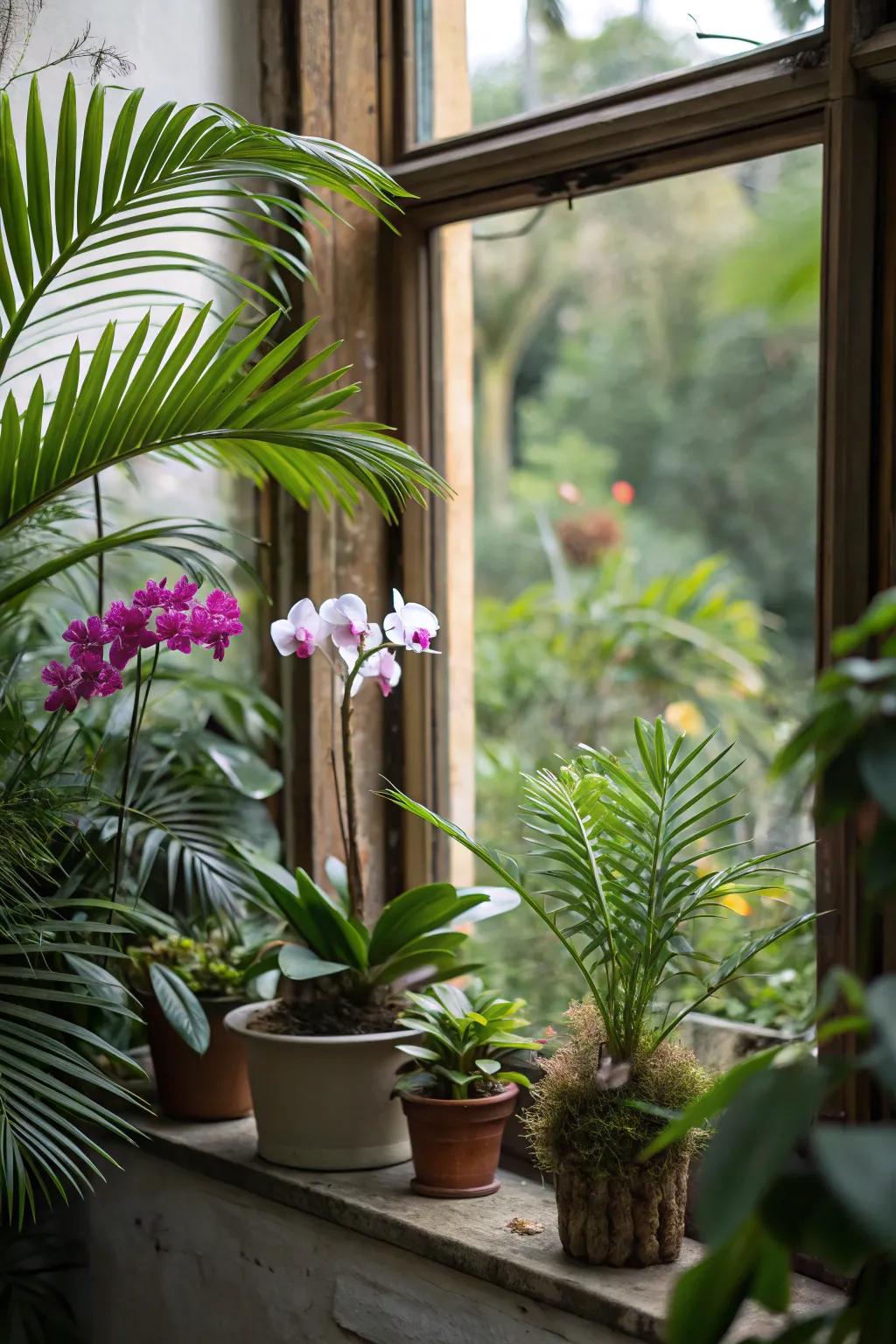 Bring the tropics to your home with lush plants.