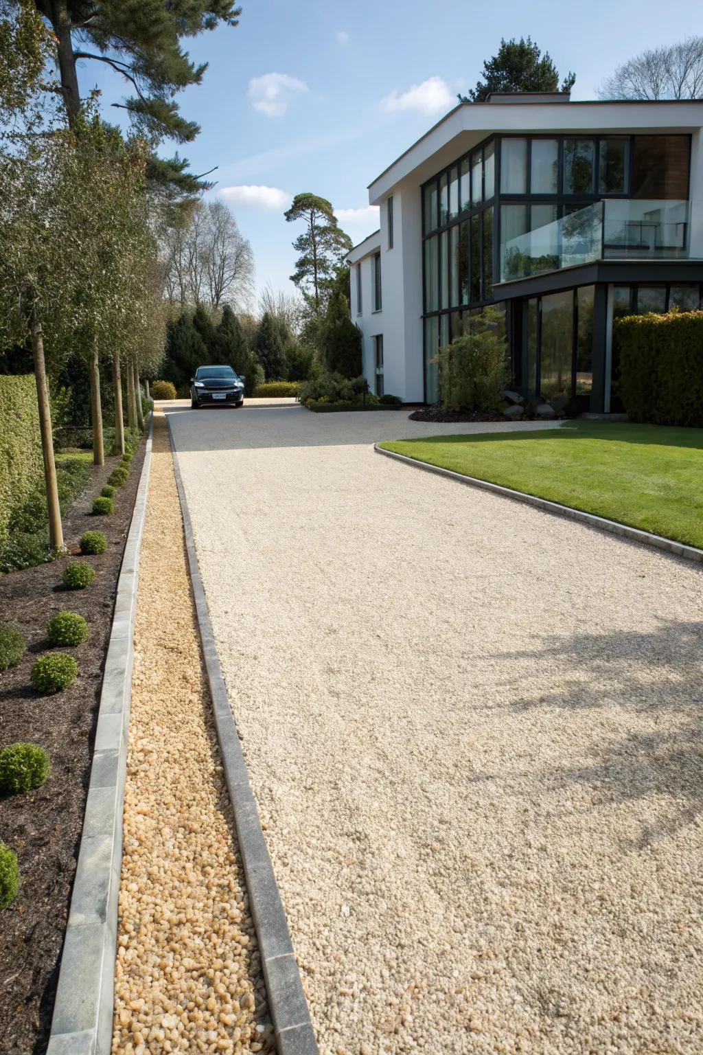 Formal edging offers a polished and structured appearance.