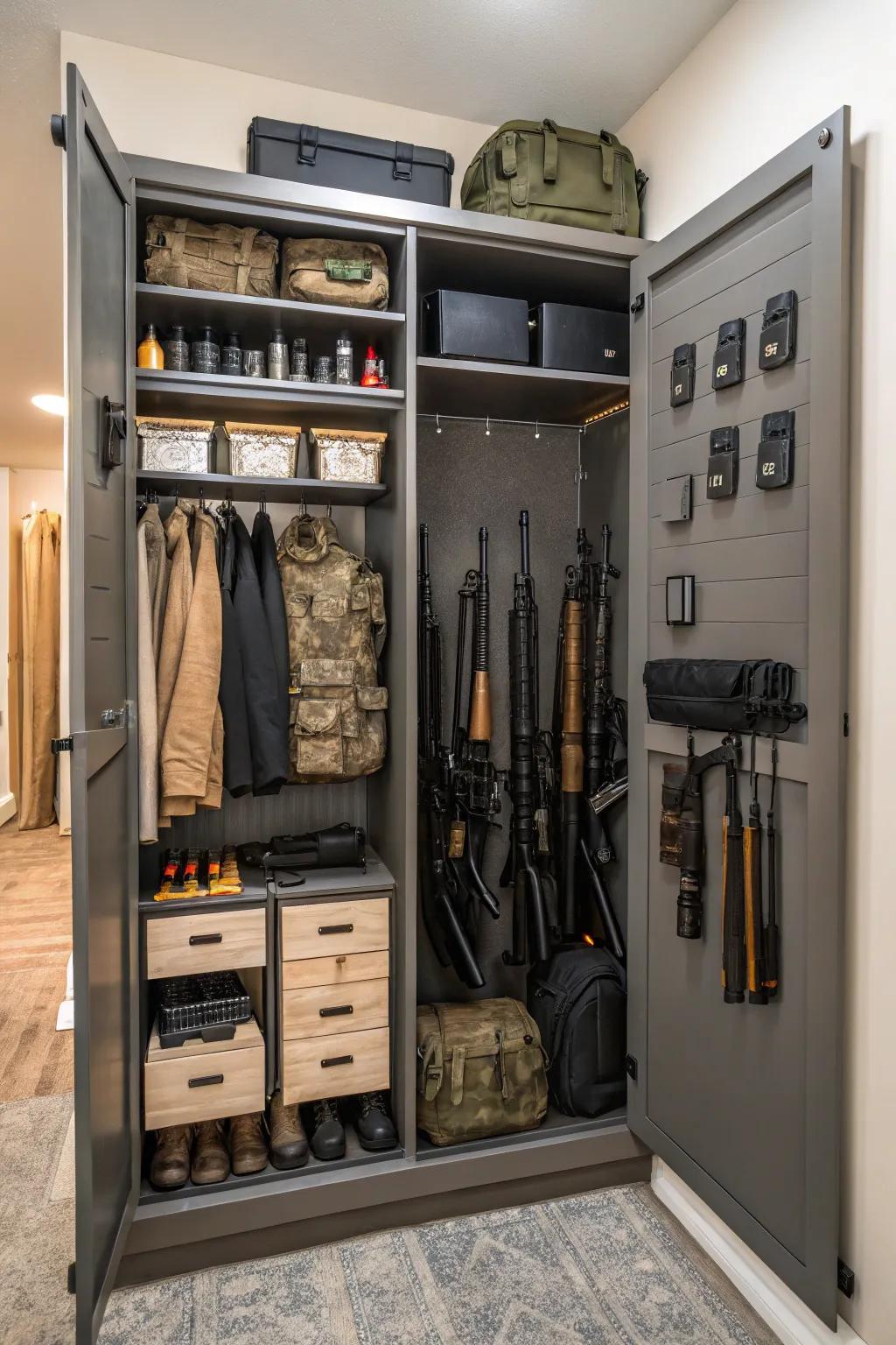 Maximize even the smallest spaces for a functional armory.