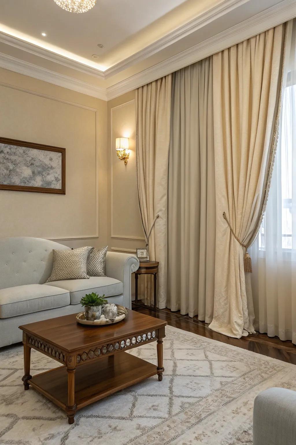 Create a serene atmosphere with soothing neutral tones.