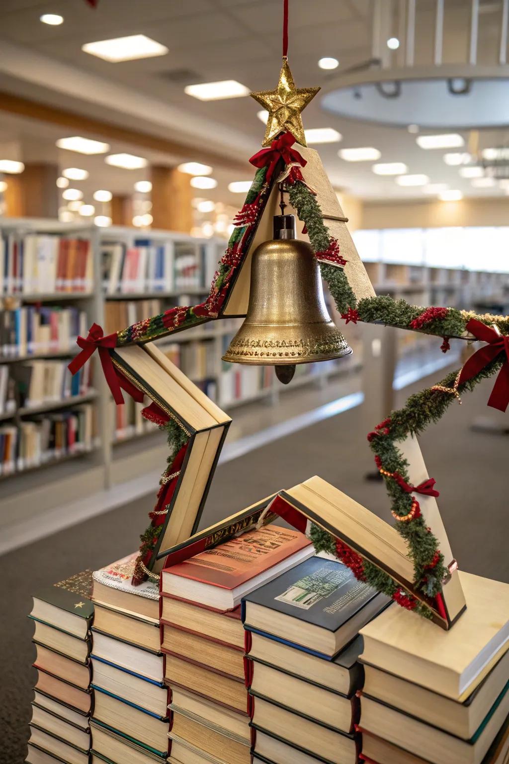 Let your creativity shine with imaginative book arrangements.