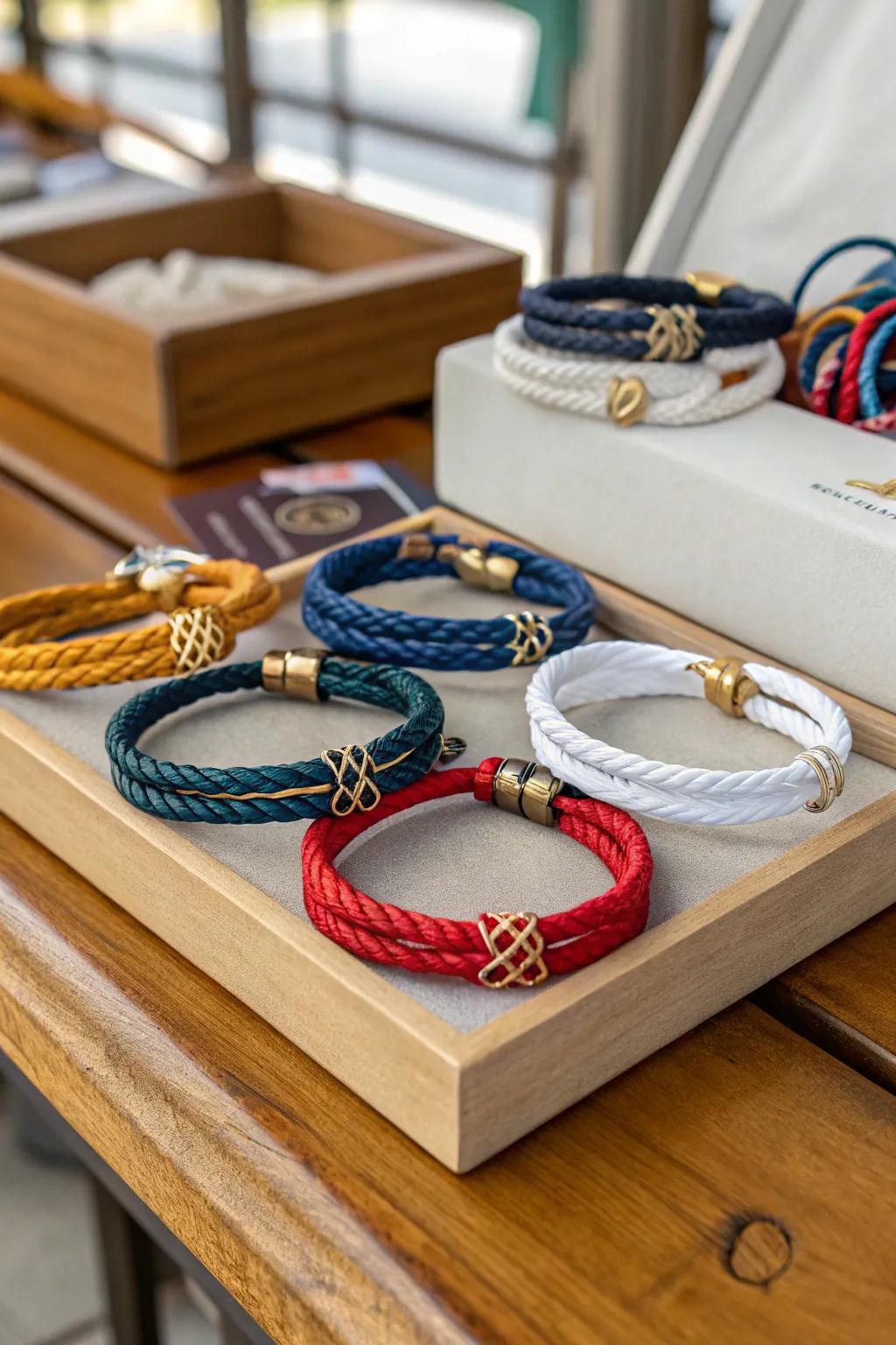 Sailor knot bracelets are a fashionable nod to maritime tradition.