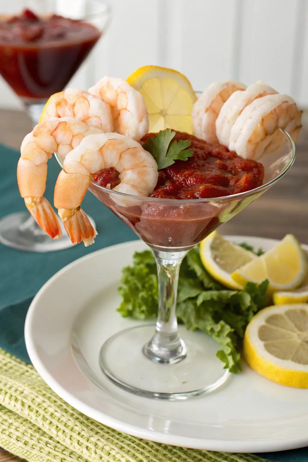 Classic shrimp cocktail for a sophisticated start to the evening.
