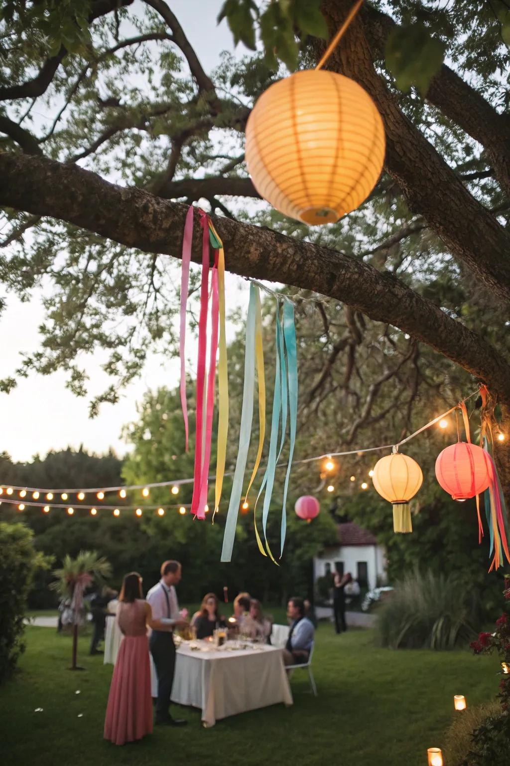 Elevate your party decor with whimsical hanging decorations.