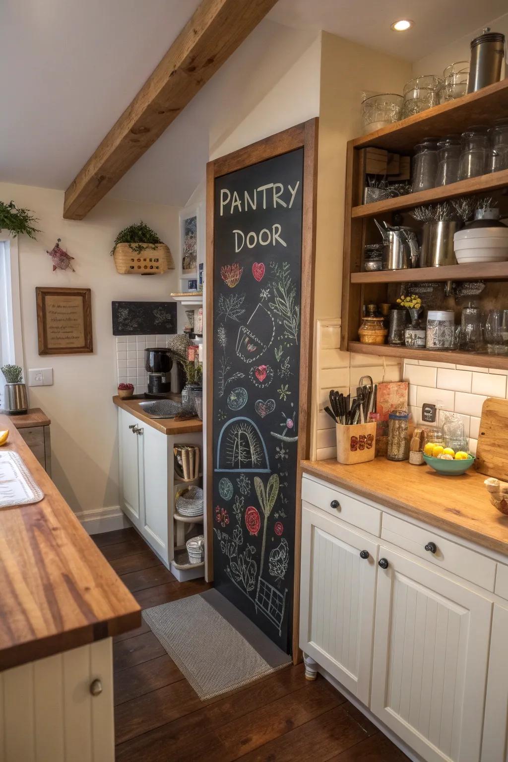 Chalkboard doors add functionality and fun to your kitchen.