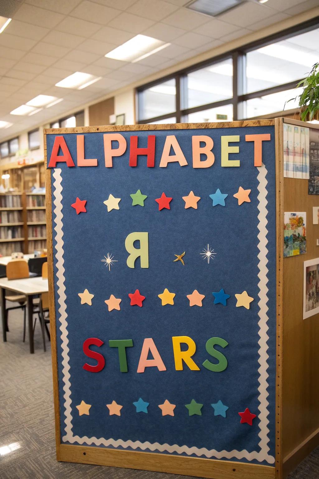 Alphabet stars bring a playful, educational twist.