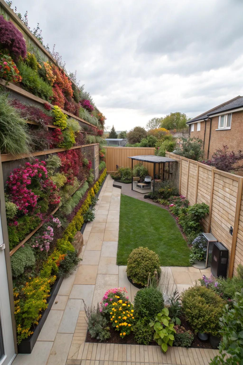 Vertical gardens make the most of your space and add lush beauty.