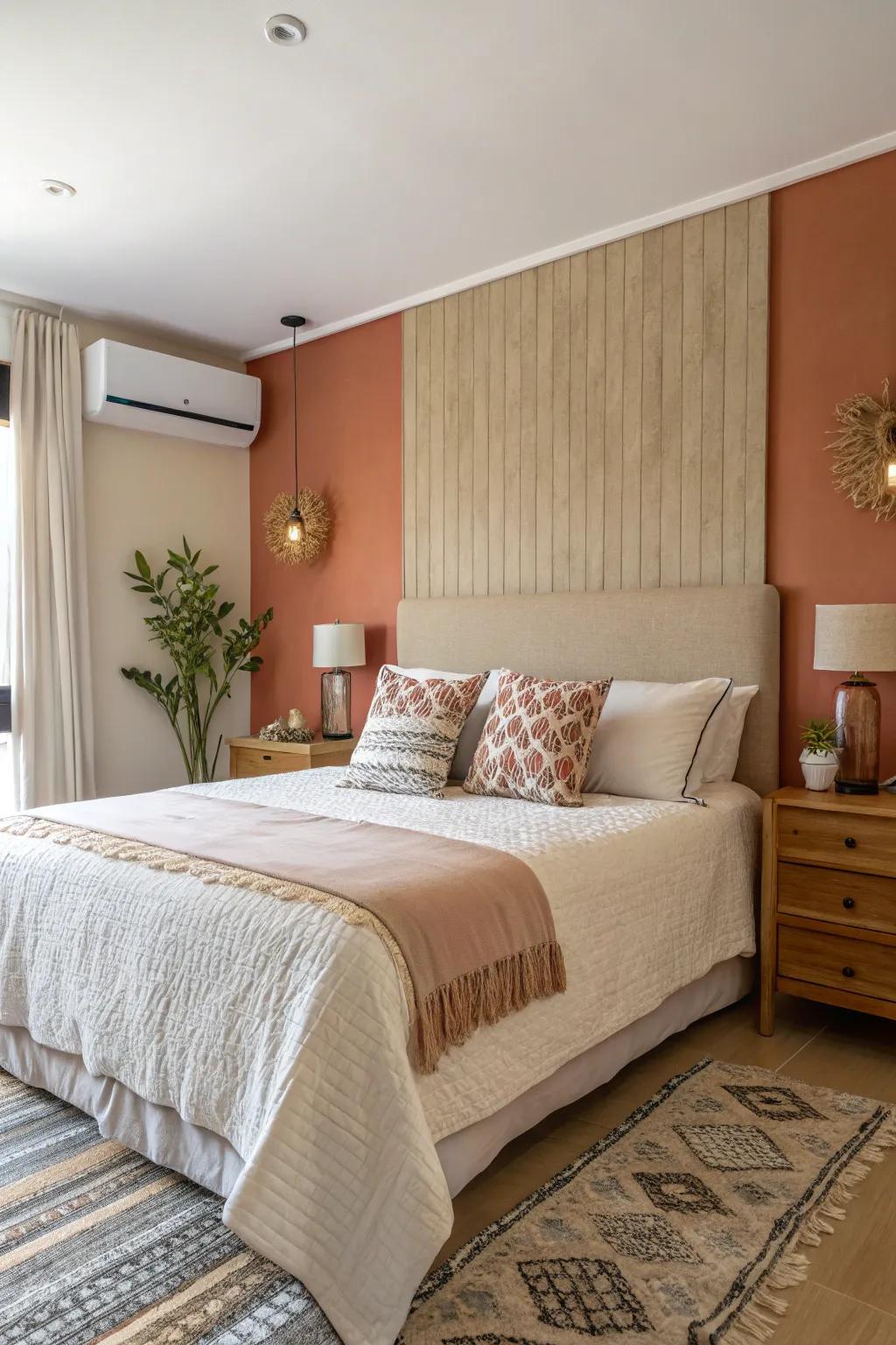 Neutral fabrics enhance serenity and calm.