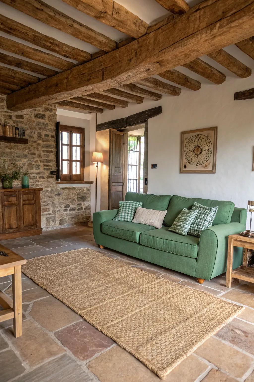 Jute rugs bring an earthy texture perfect for bohemian settings.