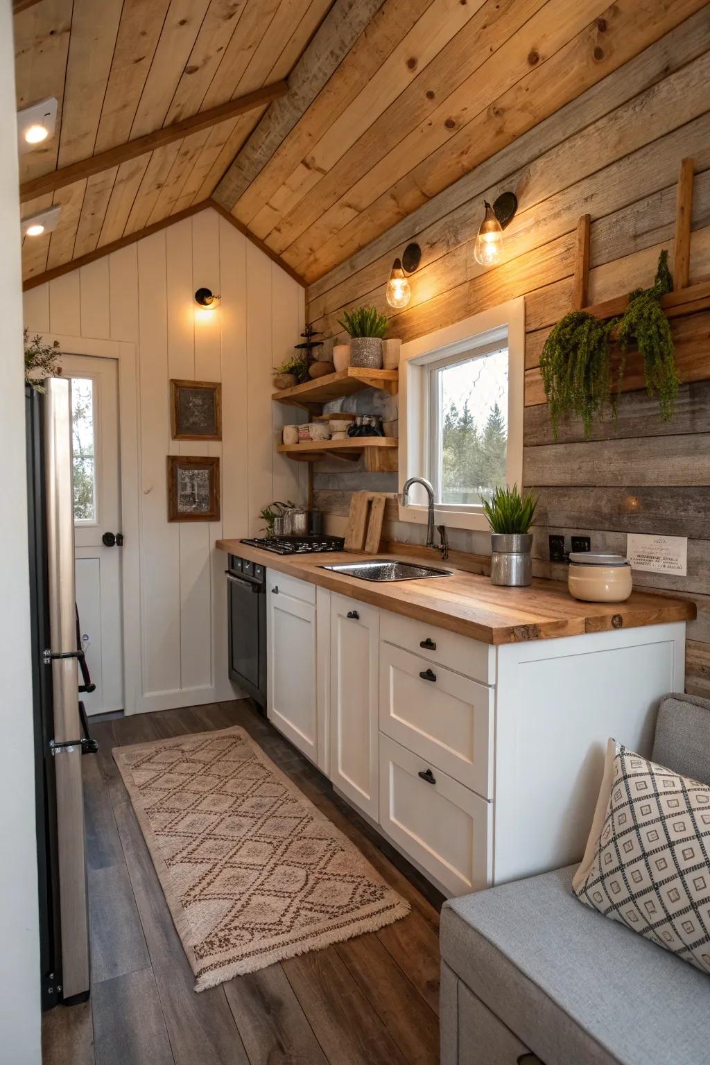 Bring nature indoors with rustic elements in your backsplash.