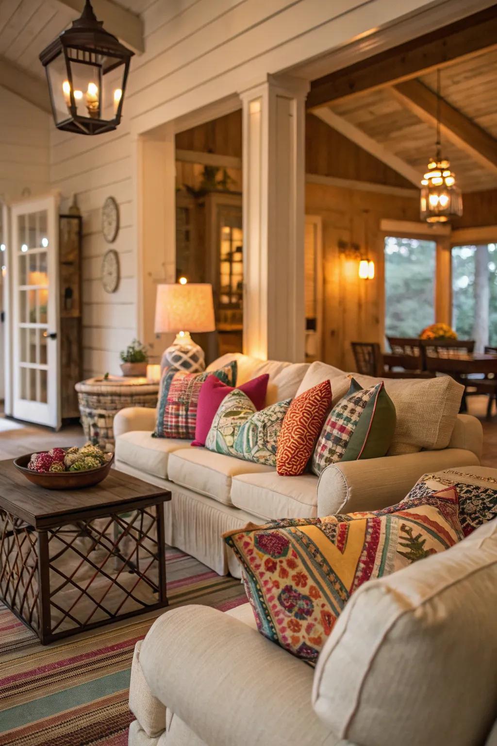 A comfortable seating area perfect for relaxation in a Southern home.