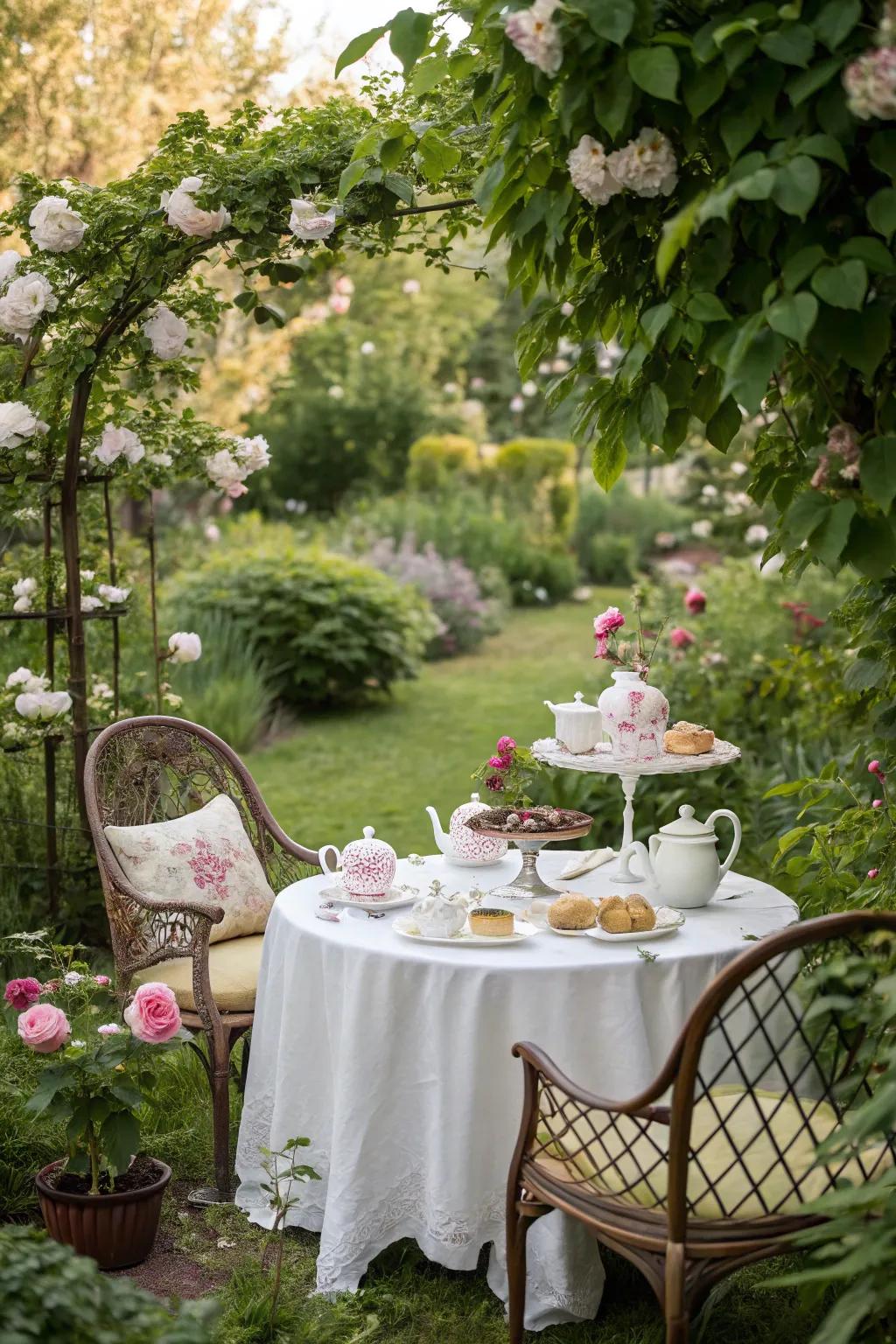 A garden tea party adds elegance and tranquility to a Sweet 16 celebration.