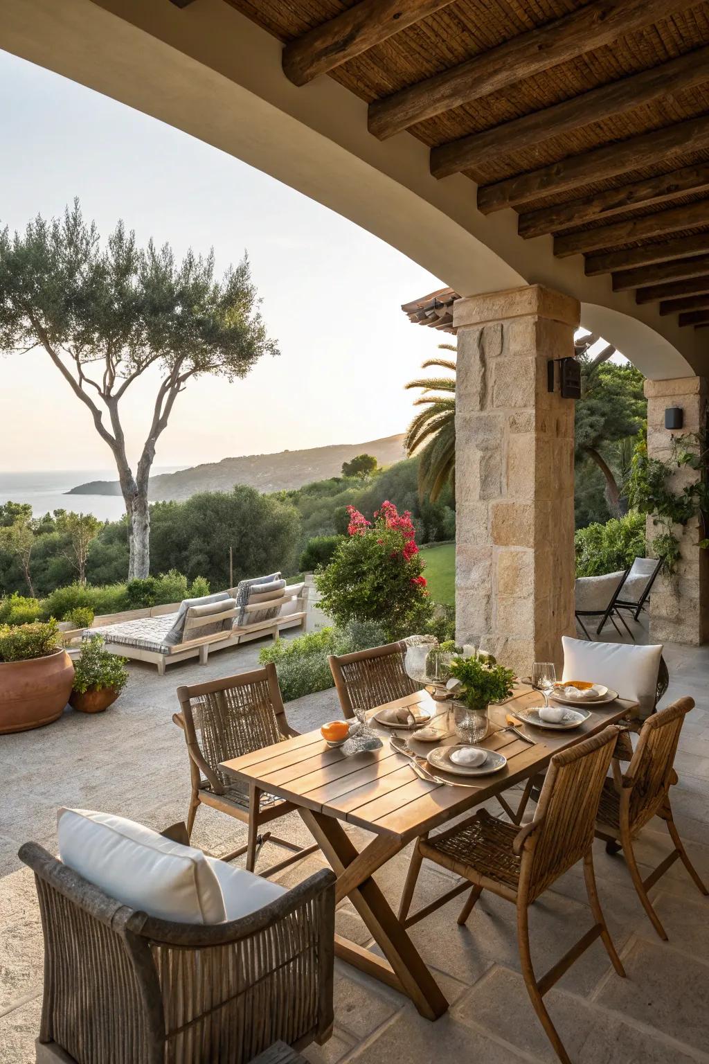 Outdoor spaces enhance relaxation and leisure.