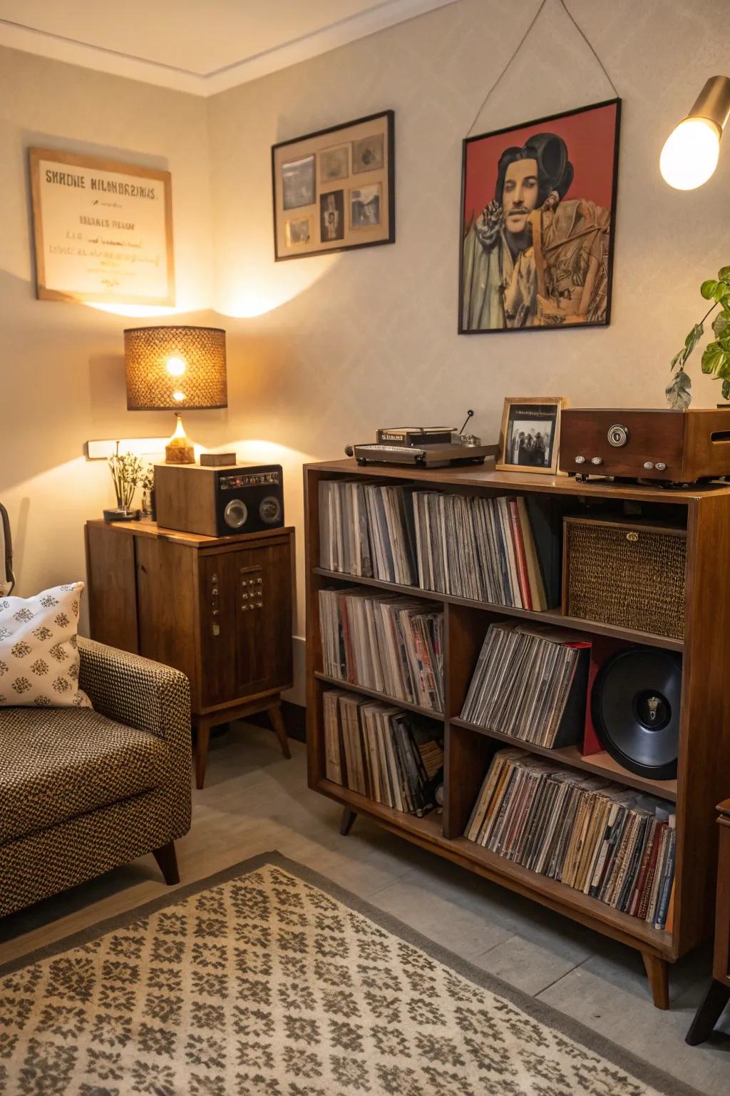 Enhance your retro-themed spaces with classic vinyl records.