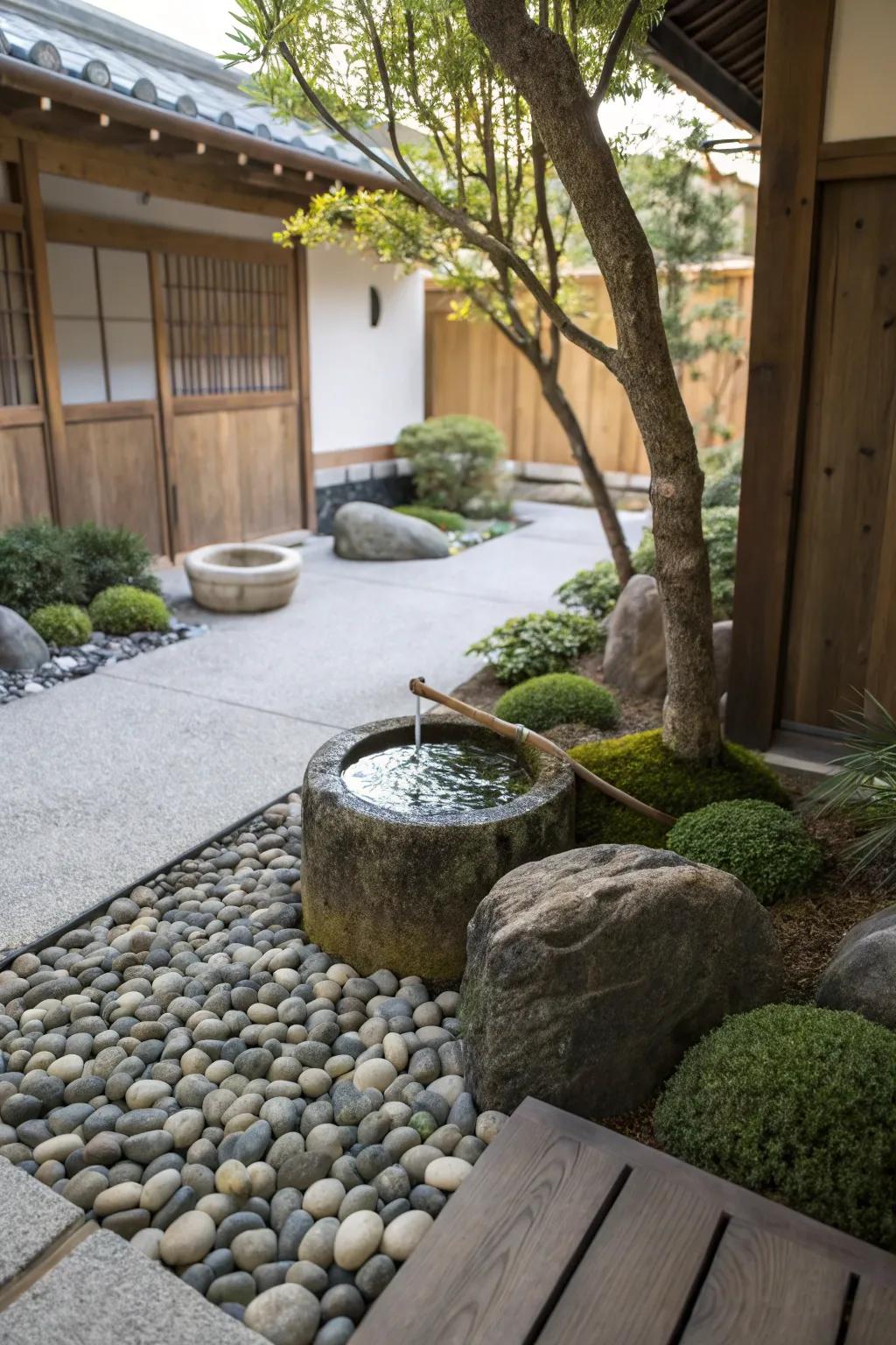 Japanese-inspired water features bring a Zen-like atmosphere to your garden.