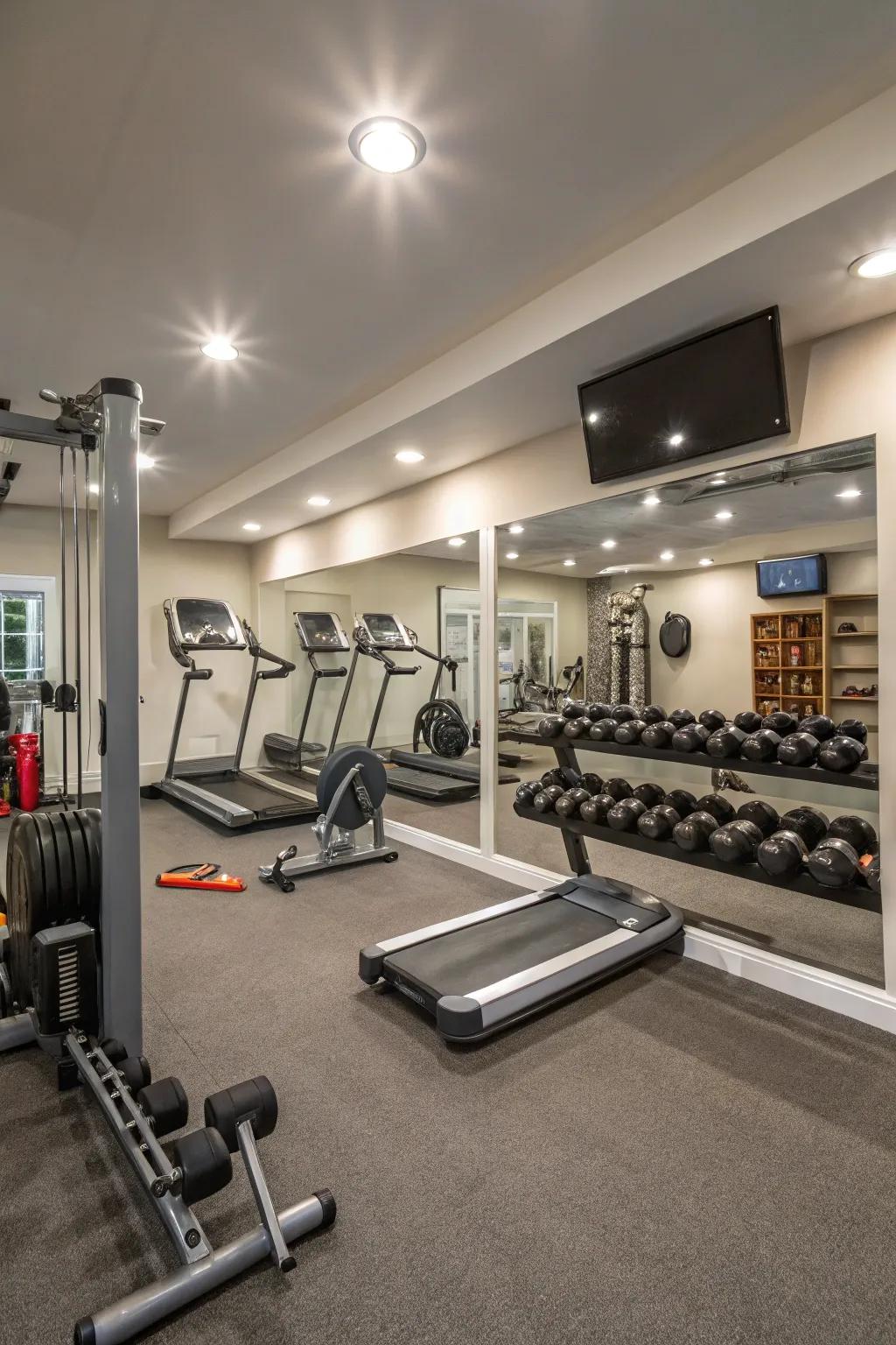 Stay active and healthy with a convenient home gym setup.