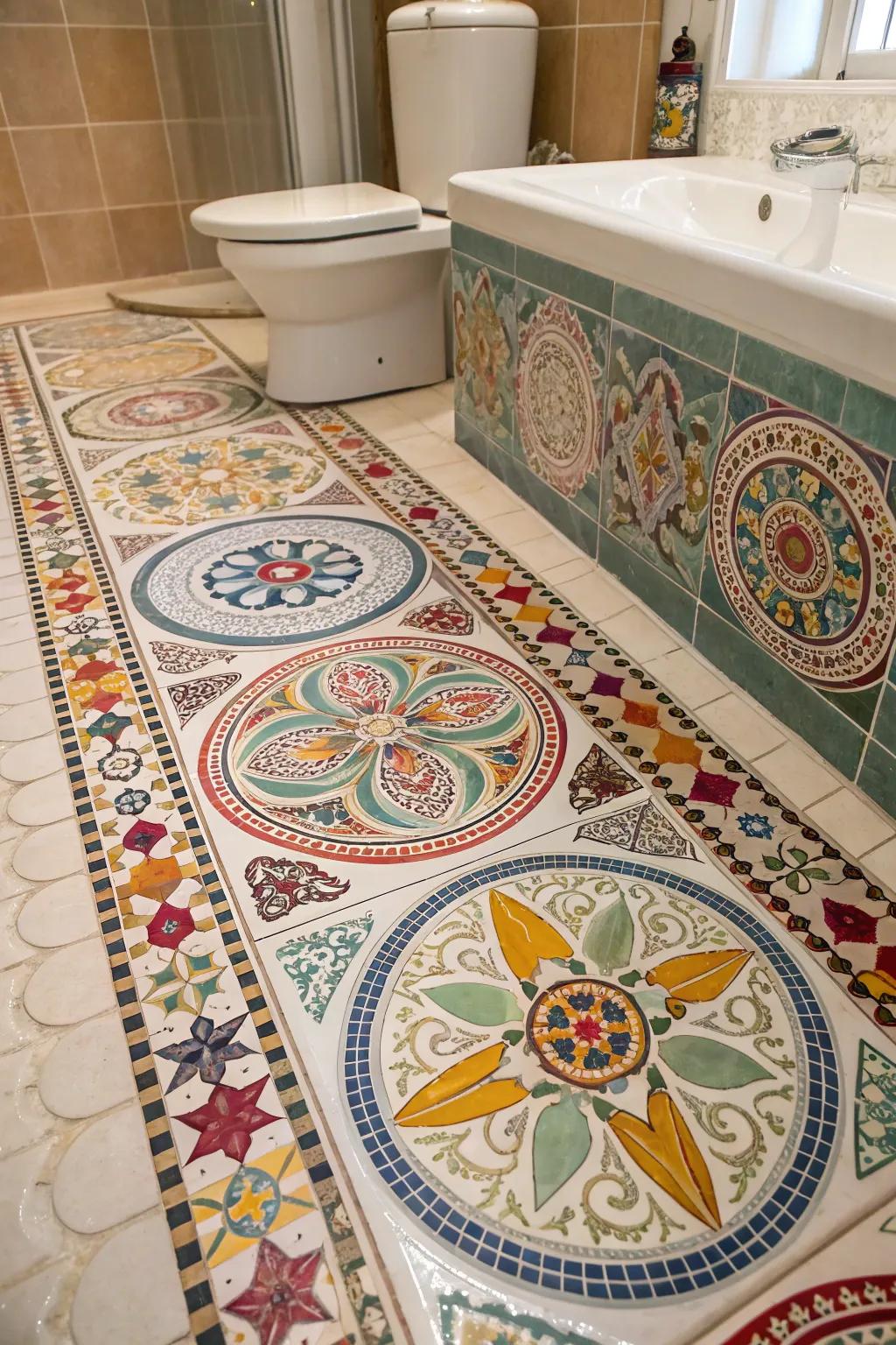 Mosaic tiles bring vibrant, personalized style to your bathroom.