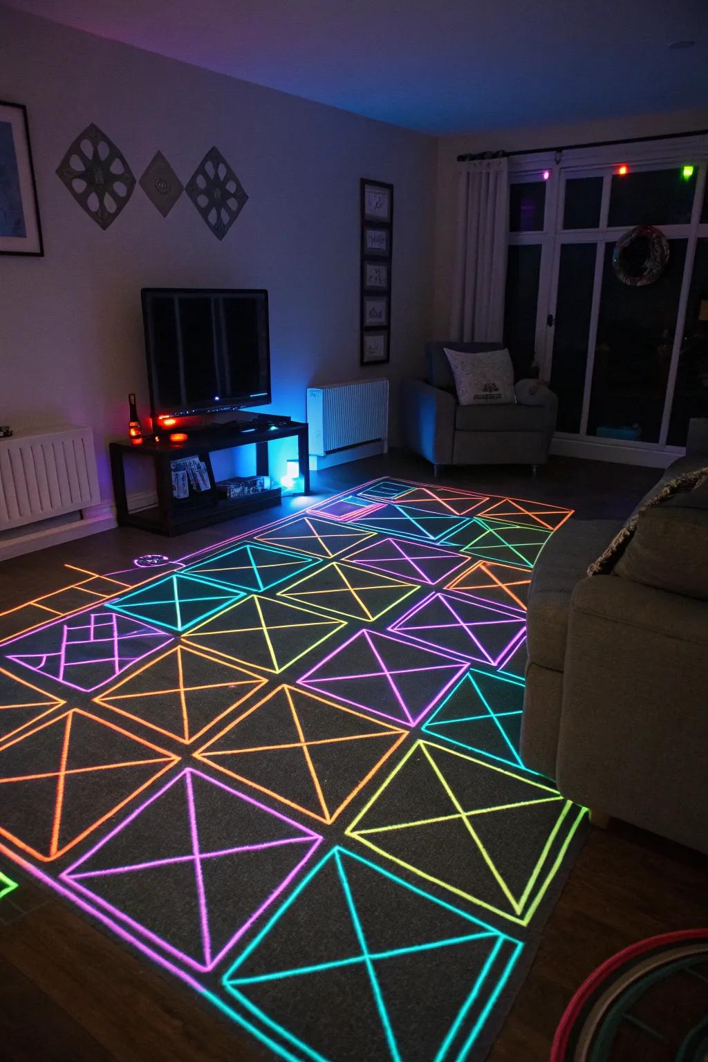 A glowing dance floor brings energy to any party.