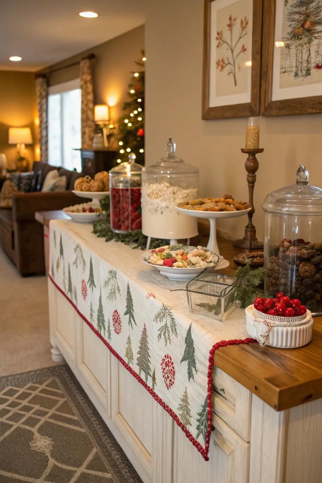 Decorative props can make your buffet table both stylish and inviting.