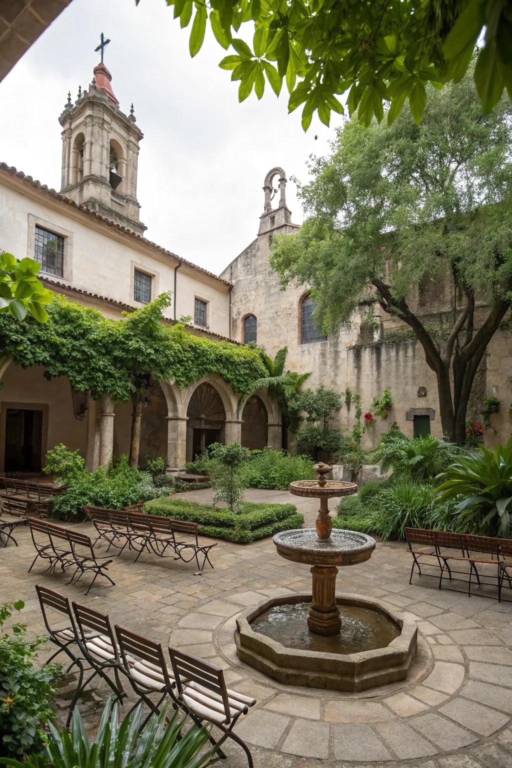 Open courtyards foster community and relaxation.