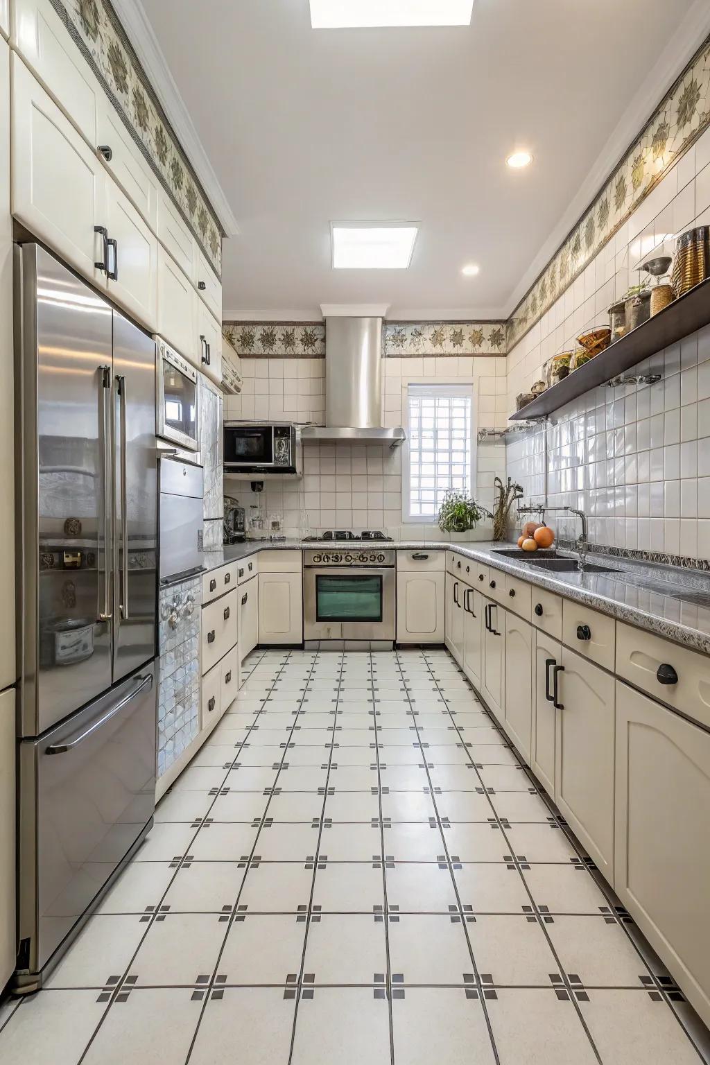 Traditional tile layouts bring order and classic appeal.