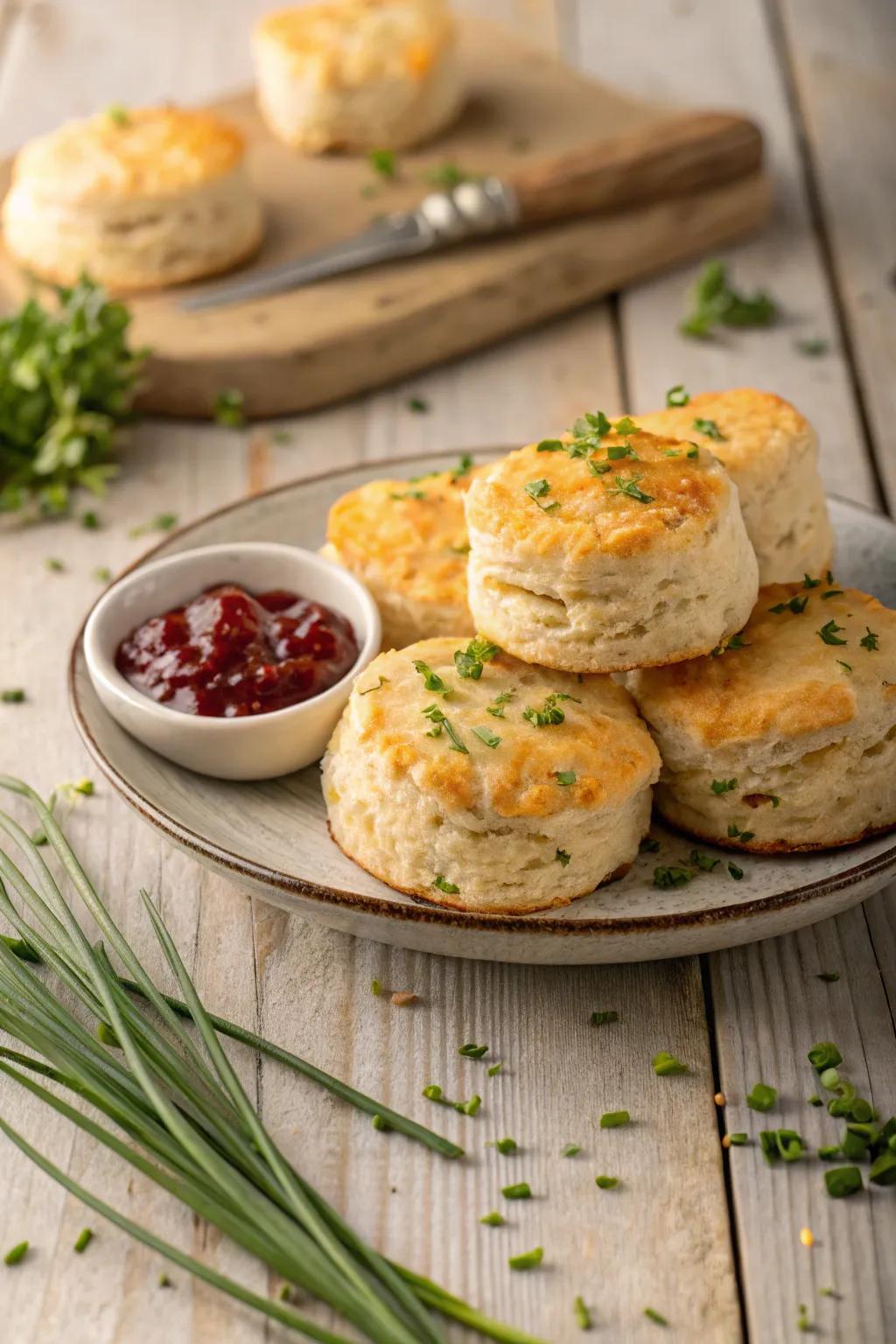 Savory scones, a perfect savory balance for your coffee hour.