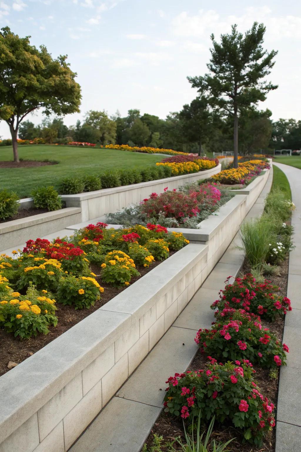 Keep your garden tidy with concrete edging.