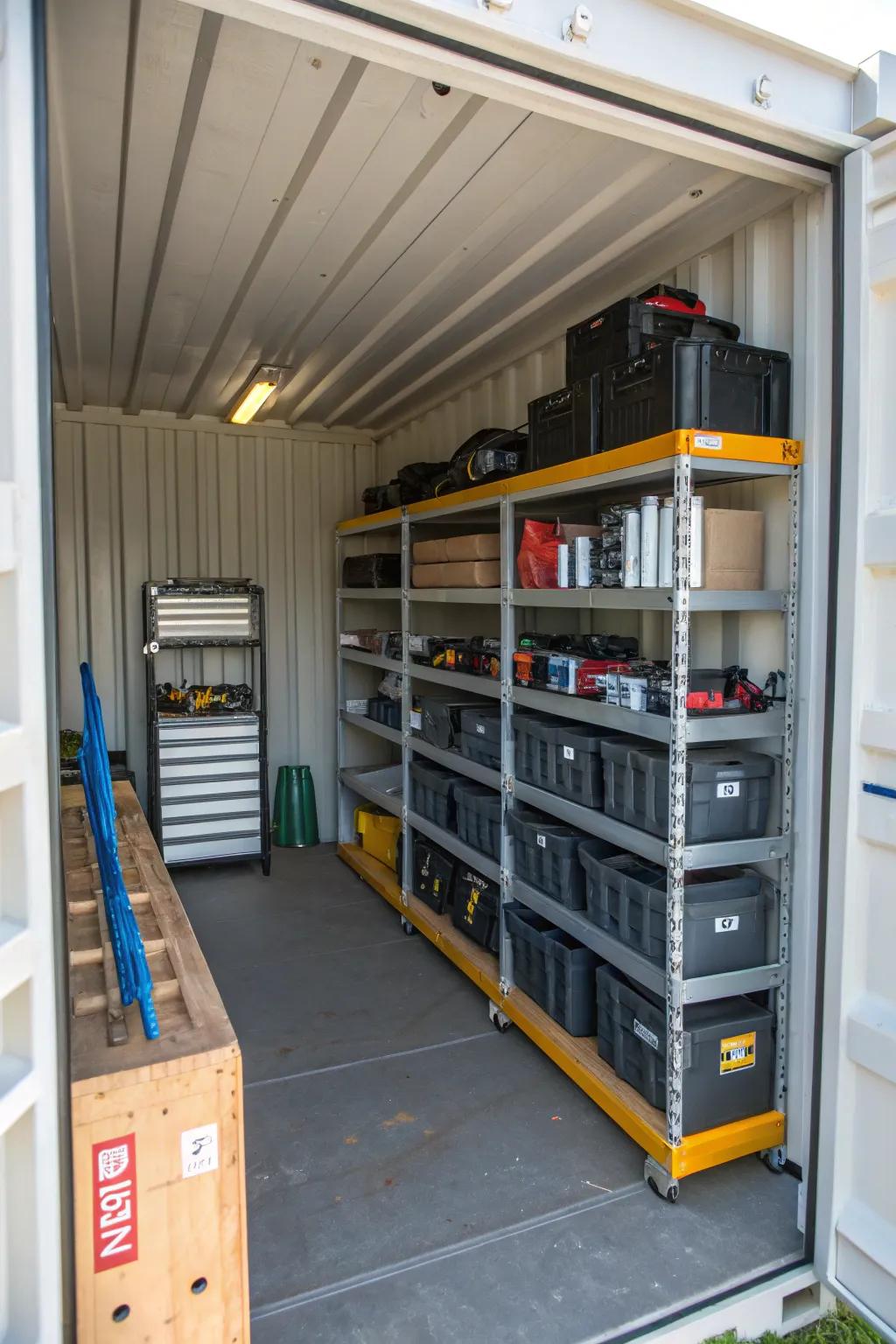 Create a custom interior in your container to suit your unique storage needs.