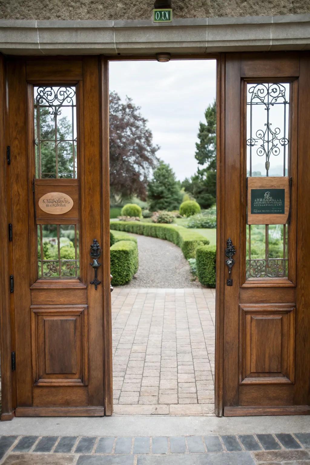 Add personal touches with custom signs that welcome guests warmly.