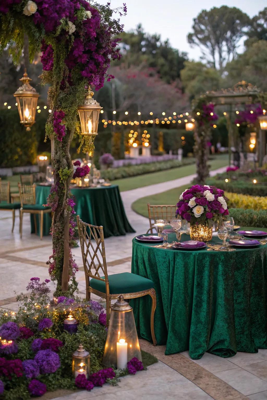 Rich colors elevate the elegant atmosphere.