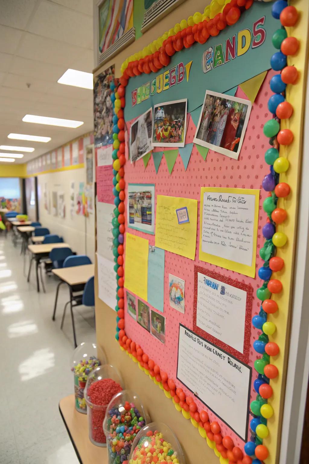 A sweet-themed board celebrating the year's memories.