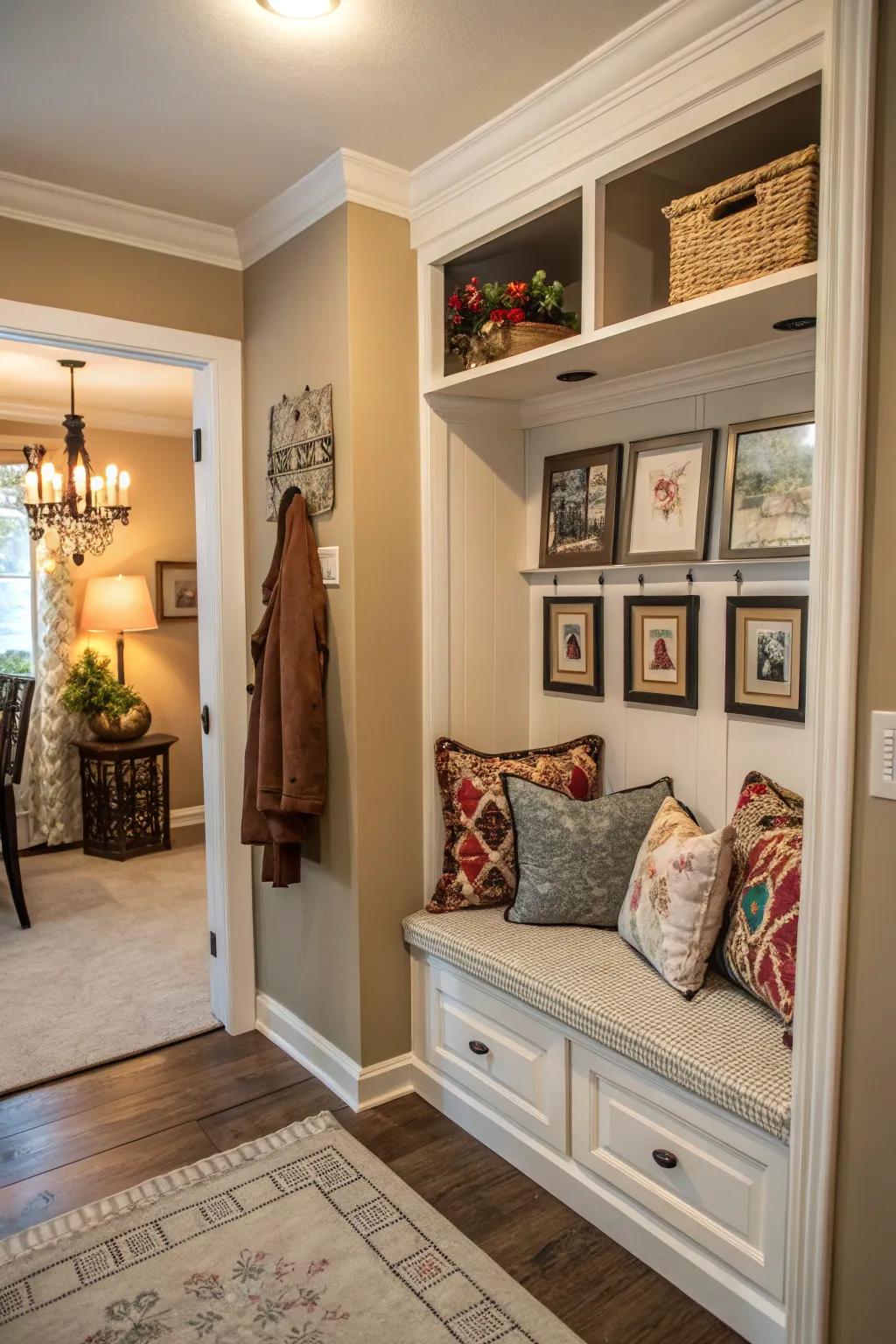 Decorative touches personalize and warm up the space.