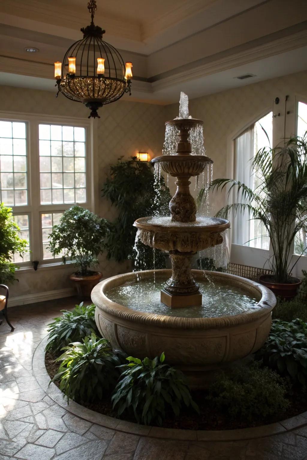 Water features symbolize wealth and tranquility.