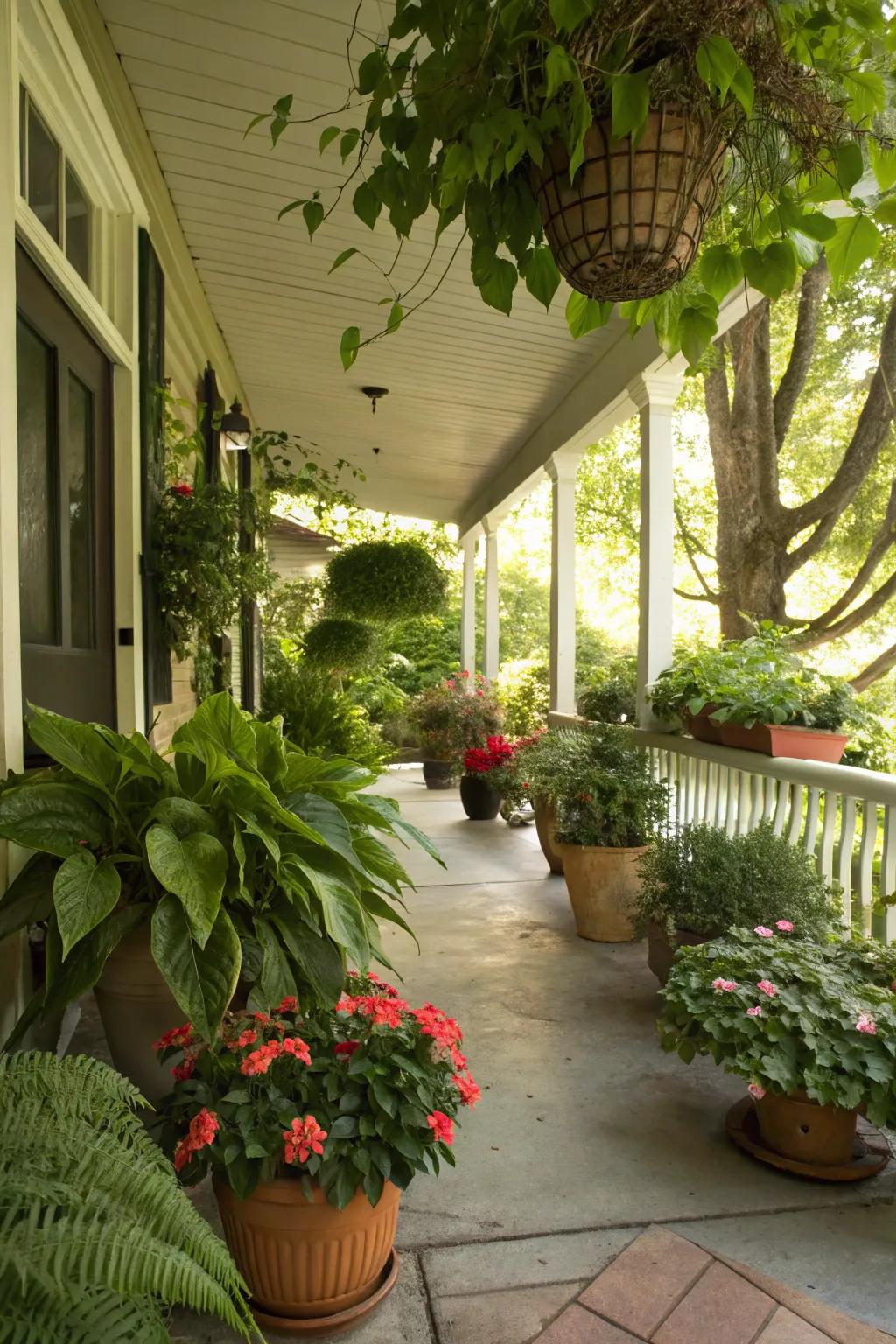 Lush greenery offering natural shade.