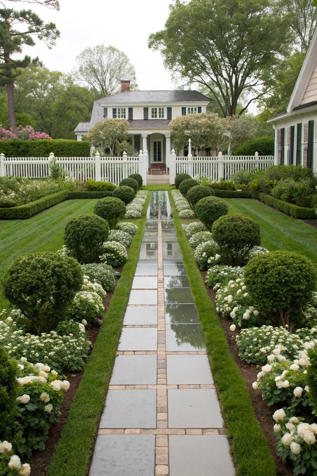 Symmetry brings a sense of order and balance to your landscape.