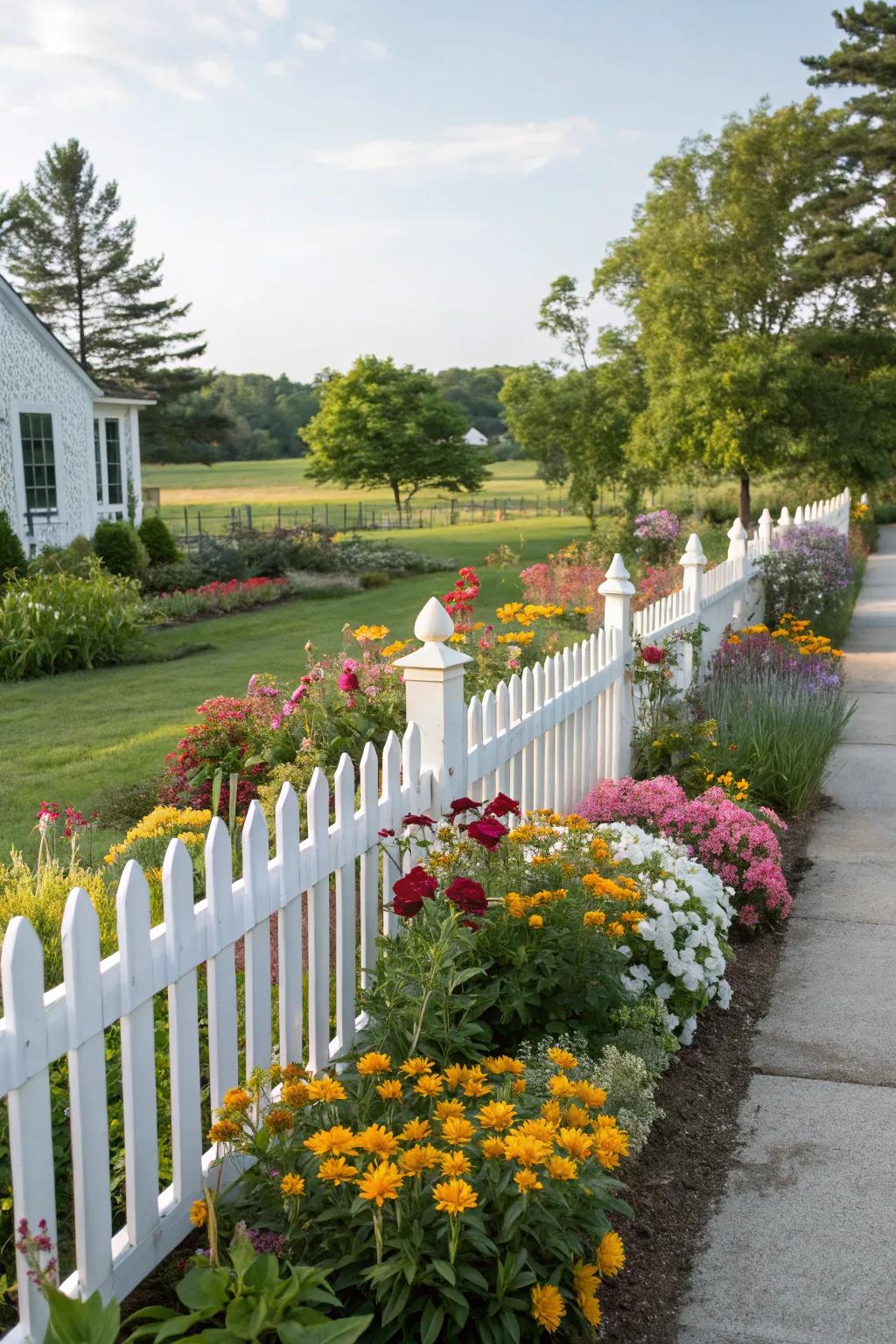 Country-style fencing adds nostalgia and charm to your garden.