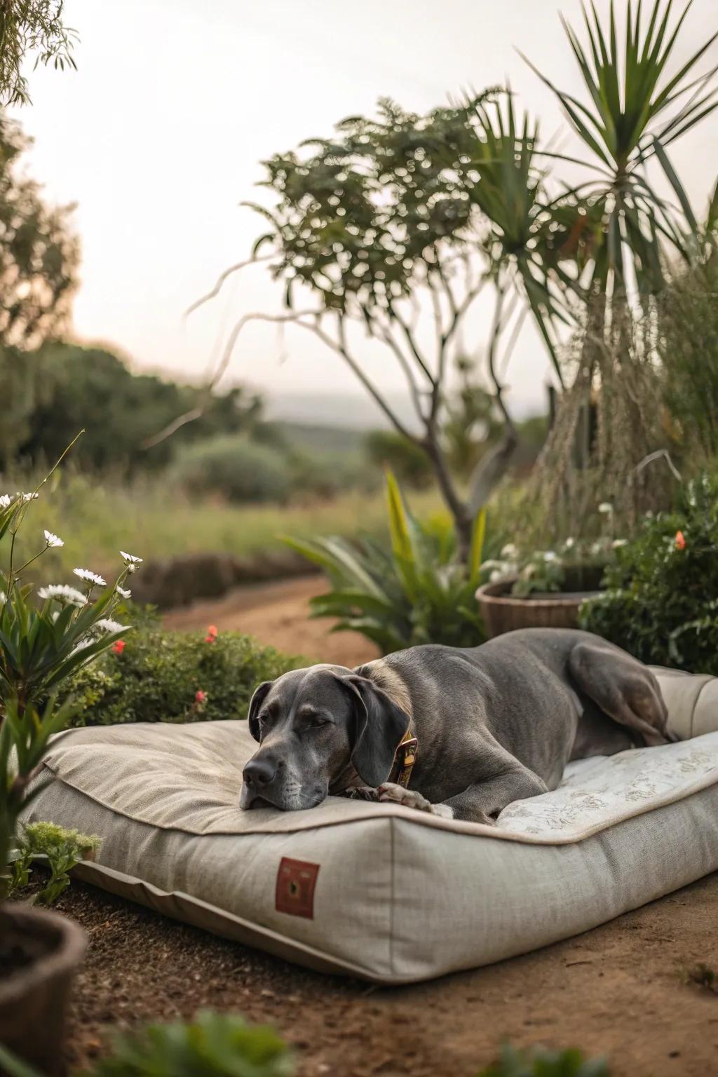 Eco-friendly beds offer sustainable comfort for your beloved Great Dane.