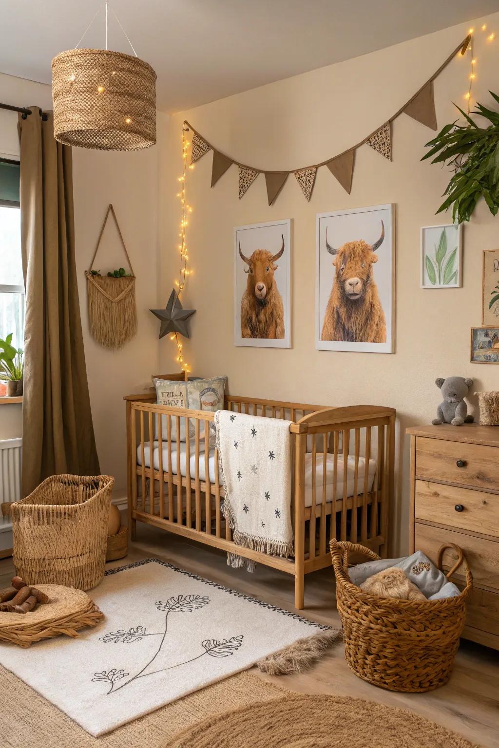 Earthy colors provide a harmonious and calming atmosphere.