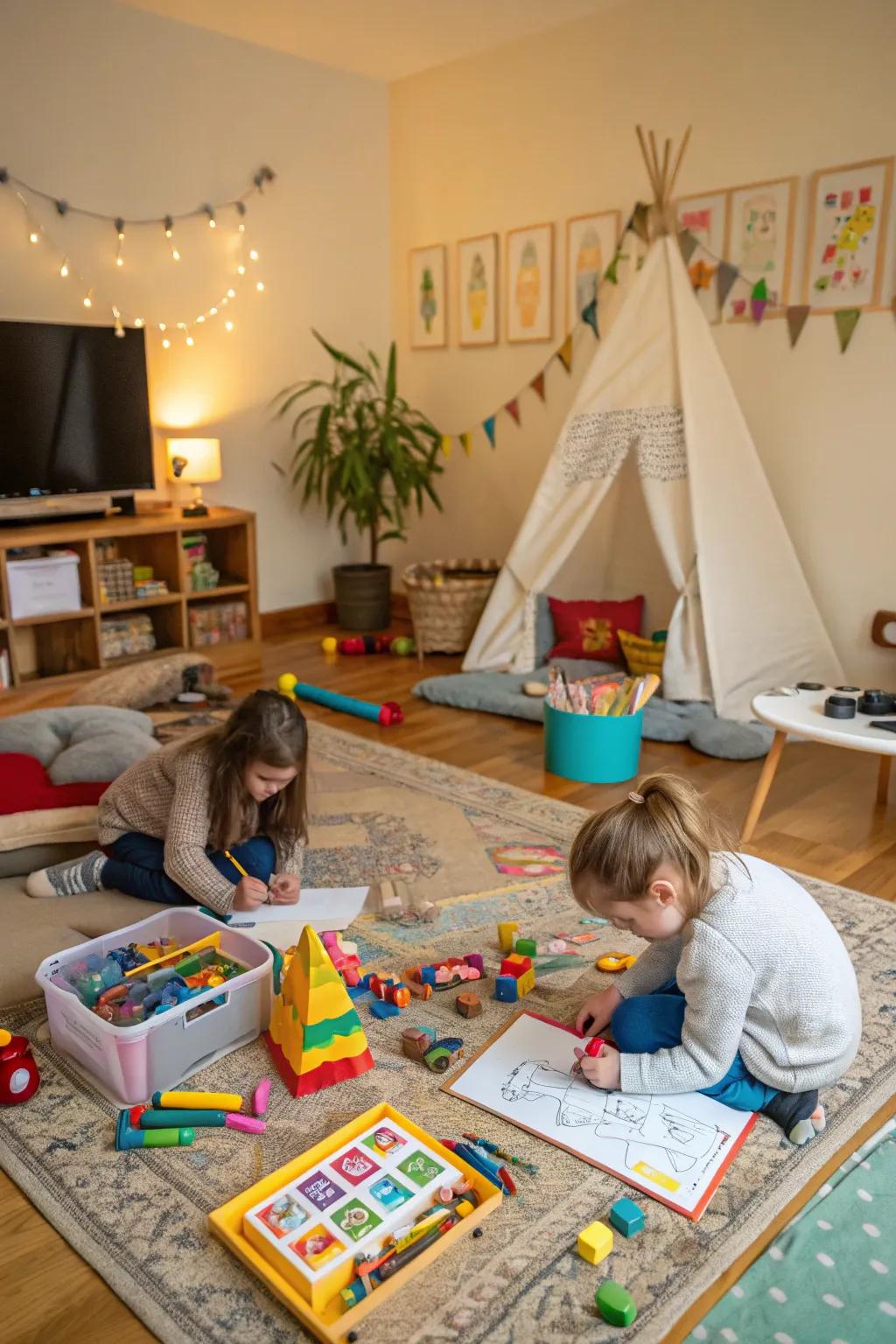 An engaging activity area for kids to enjoy.