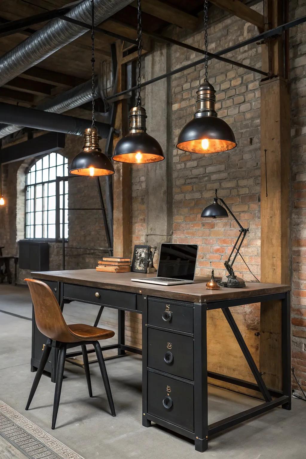 Industrial lighting sets the mood in your workspace.